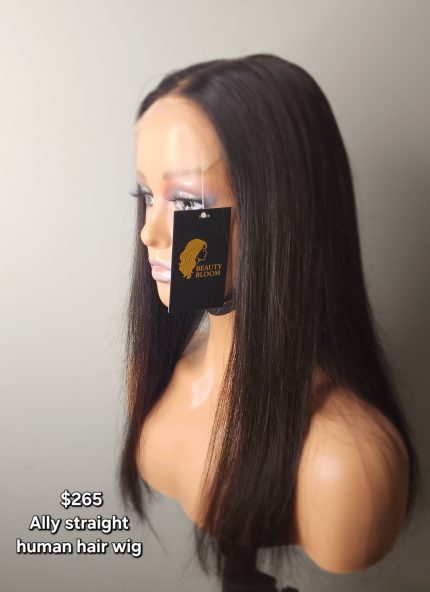 18" Ally straight human hair wig